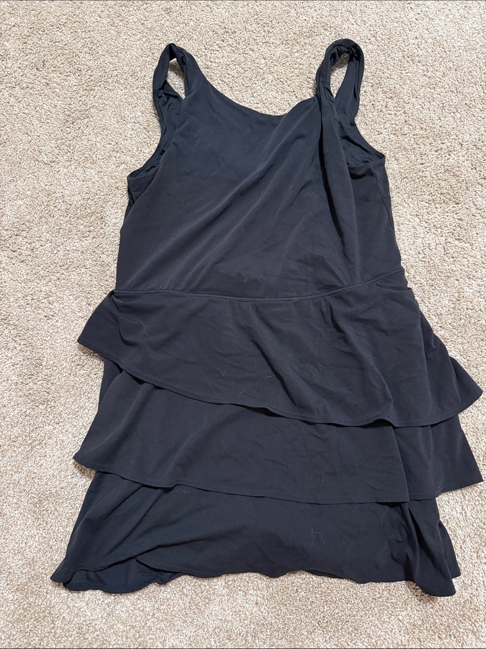Black layered tennis dress